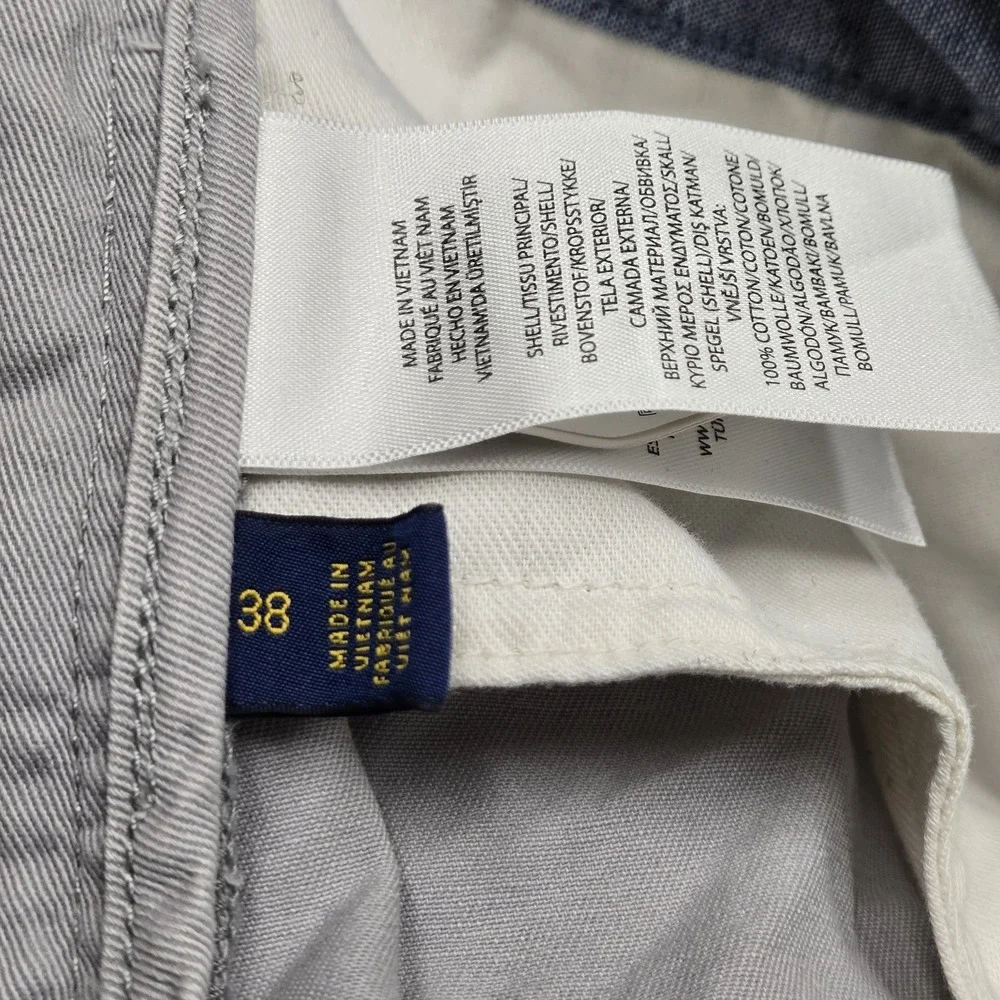 Polo Ralph Lauren Men Shorts 38 Light Gray Embroidered Chino Golf